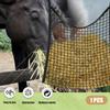 Hay Net Polyester Wear Resistant Hay Bag Durable Horse Care Products Hanging Hay Feeder Bag with 2 Hooks for Stall Trailer Wall