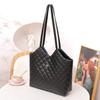 Embroidered Rhombus Large-capacity Women's Bag Bag, Simple Casual Mobile Phone Makeup Tote Bag