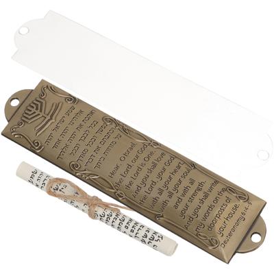 1 Set Mezuzah Judaica Metall Tür Mezuzah Hebräischer Buchstabe Chanukka Religiöses Geschenk