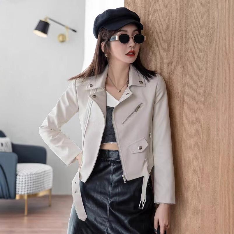 

Women s Asymmetrical Zipper Washed PU Leather Motorcycle Jacket XXL