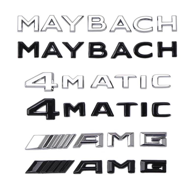 MAYBACH 4MATIC AMG TURBO Letter Emblem Badge Interior Center Console Logo Car Styling Accessory 3D Sticker For Mercedes Benz gfu1