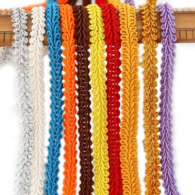 5Meters 8mm Trim Sewing Lace Gold Silver Centipede Braided Lace Ribbon Home Party Decoration DIY Clothes Curve Seing Lace