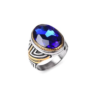 Men's/Women High Quality 316LStainless Steel Onyx Gilded Rings Classic Fashion Trend