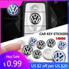 2026 Hot For Volkswagen VW Car Key Stickers Aluminum Emblem Decoration Decal For Volkswagen VW Golf Amarok T5 Phaeton Teramont I