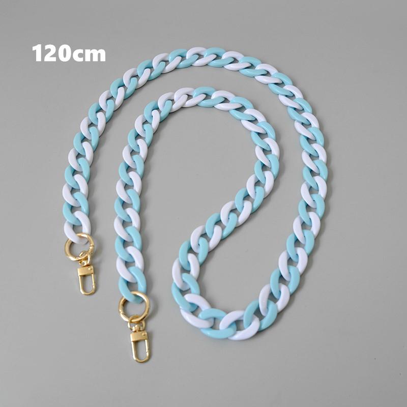 Nová módní žena Kabelka Příslušenství Řetízek Odnímatelný Náhradní Bílá Modrá Kabelka Popruh Ženy Pryskyřice na rameno Roztomilý řetízek na telefon