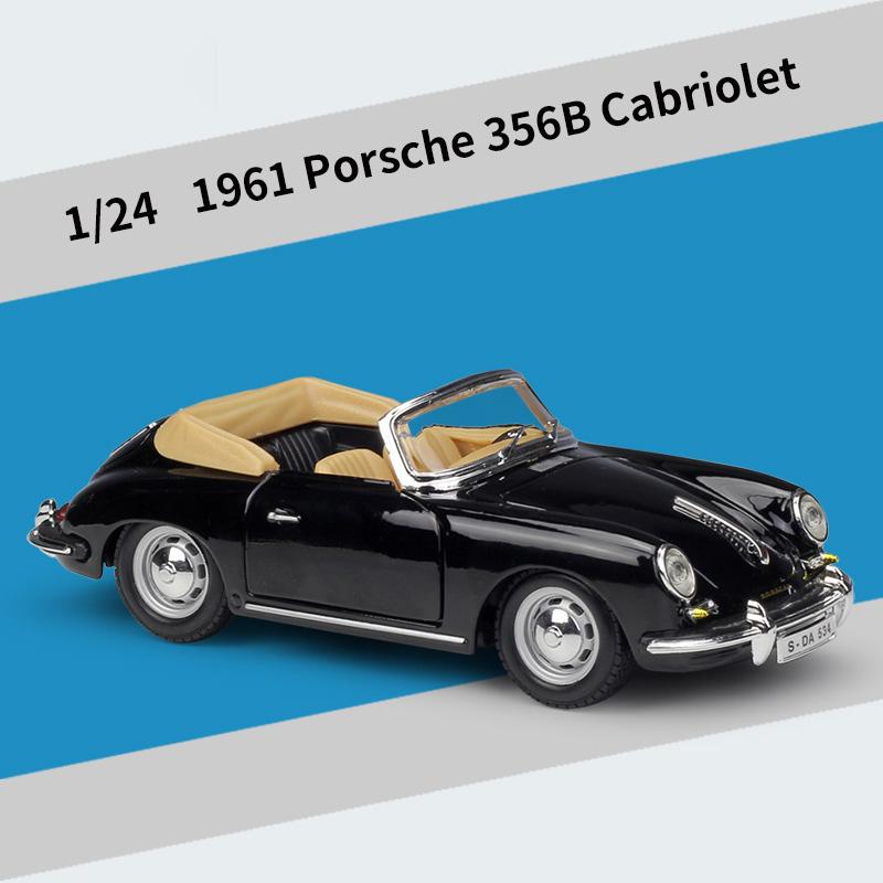 Bburago 1:24 Porsche 356B CABRIOLET 1961 Alloy Car Diecasts & Toy Vehicles Car Model Miniature Scale Model Car For Children