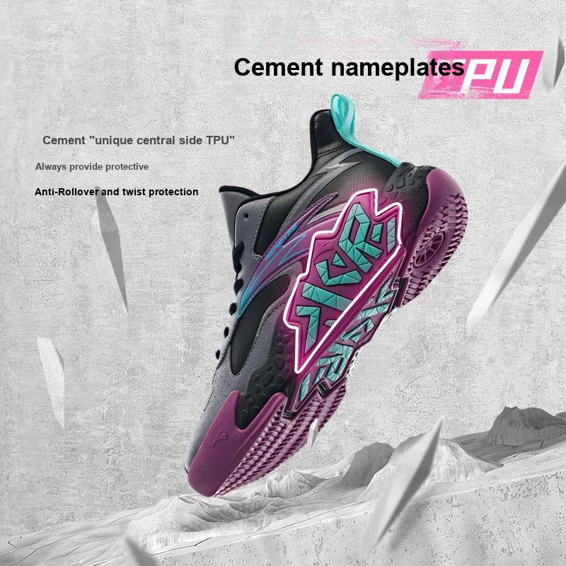 Anta Comfortable Classic Fashion Versatile Non-Slip Shock Absorbing Wear-Resistant Mid-Top Kids Basketball Shoes Men Sneaker A12431101