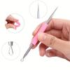 Stainless Steel Portable Silicone Acne Needle Double Head Beauty Squeezing Picking Blackhead Needle Acne Needle