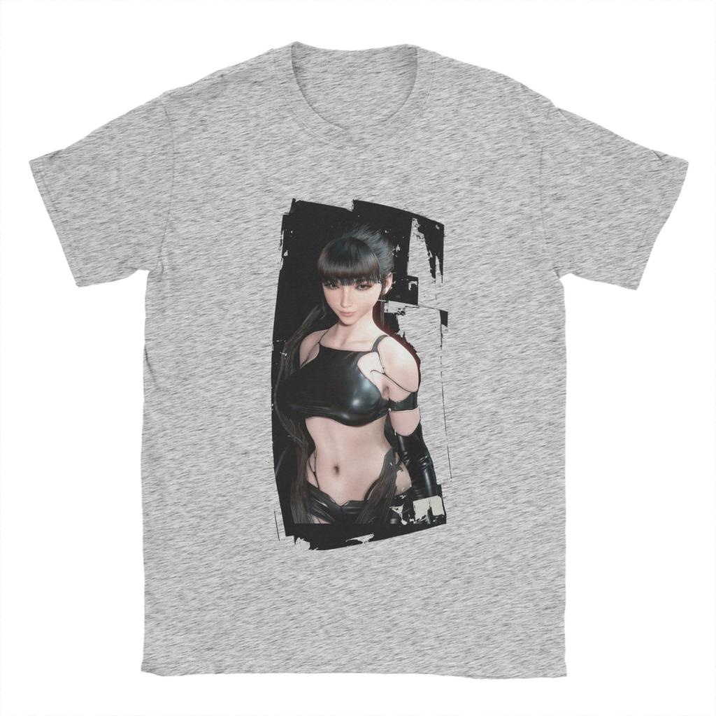 Vintage Stellar Blade Gameart T-Shirt Men Crewneck Cotton T Shirts Short Sleeve Tees Birthday Gift Tops