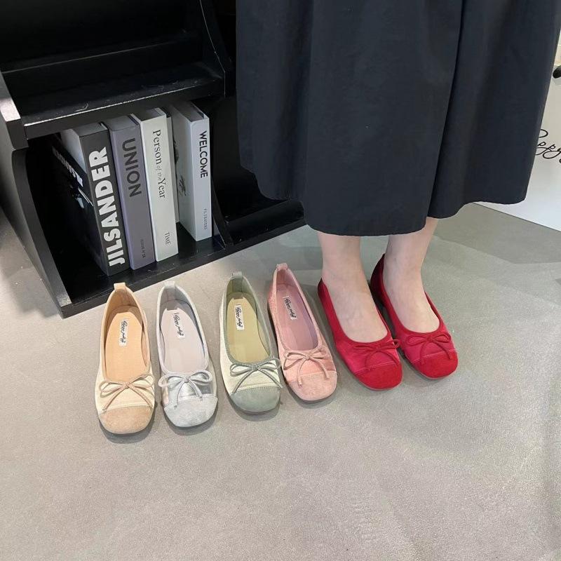 2025 spring and autumn new fashion flat-bottomed gentle French small single shoes women's shoes soft-soled ballet shoes