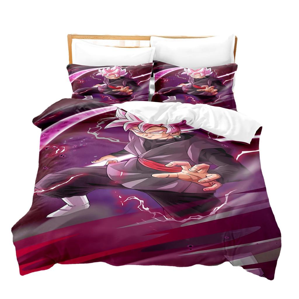 Dragon Ball Series Digital Printing 3D Kit Polyester Chemical Fiber Three-Piece Set
