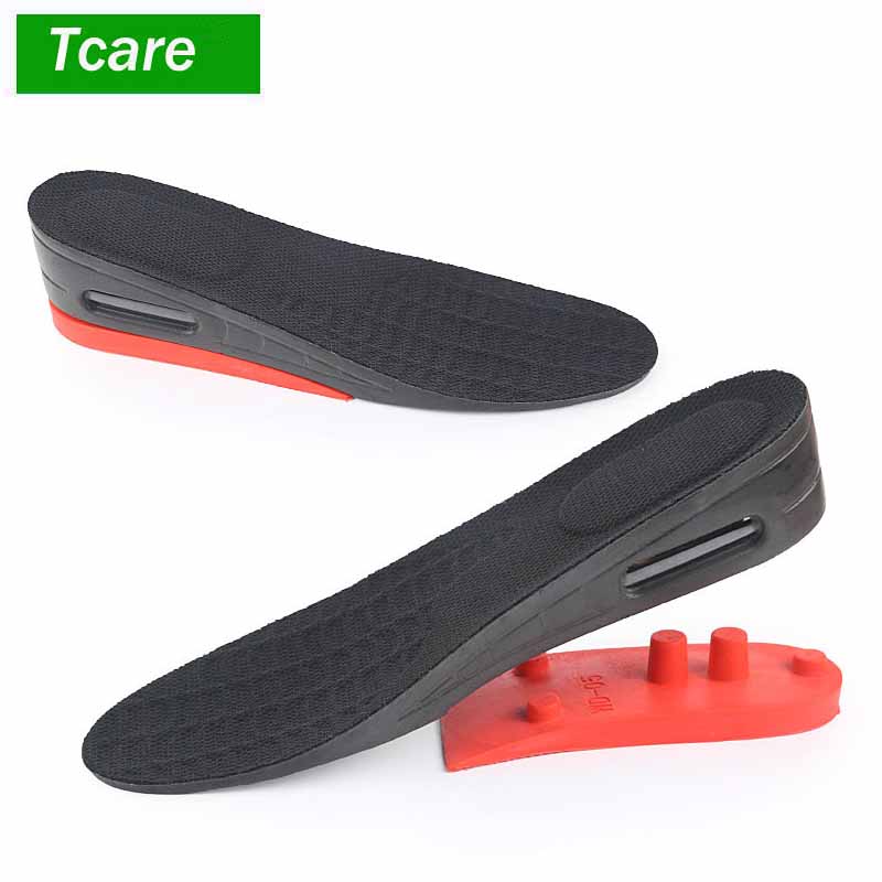 1Pair Height Increase Insoles 5Cm Air Cushion Heels Taller Shoes Pad For Men Women Comfort Lift