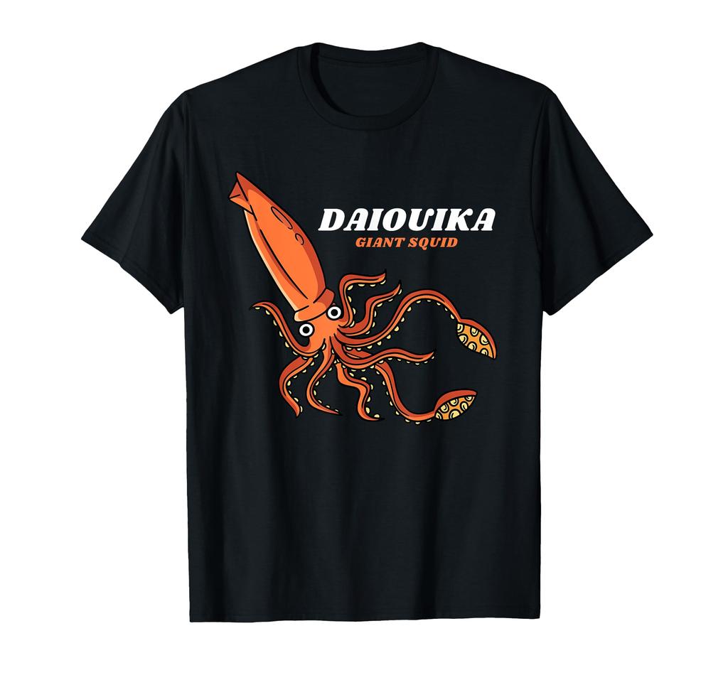 Giant squid, giant squid, squid illustration, cool, cute, squid lover T-shirt