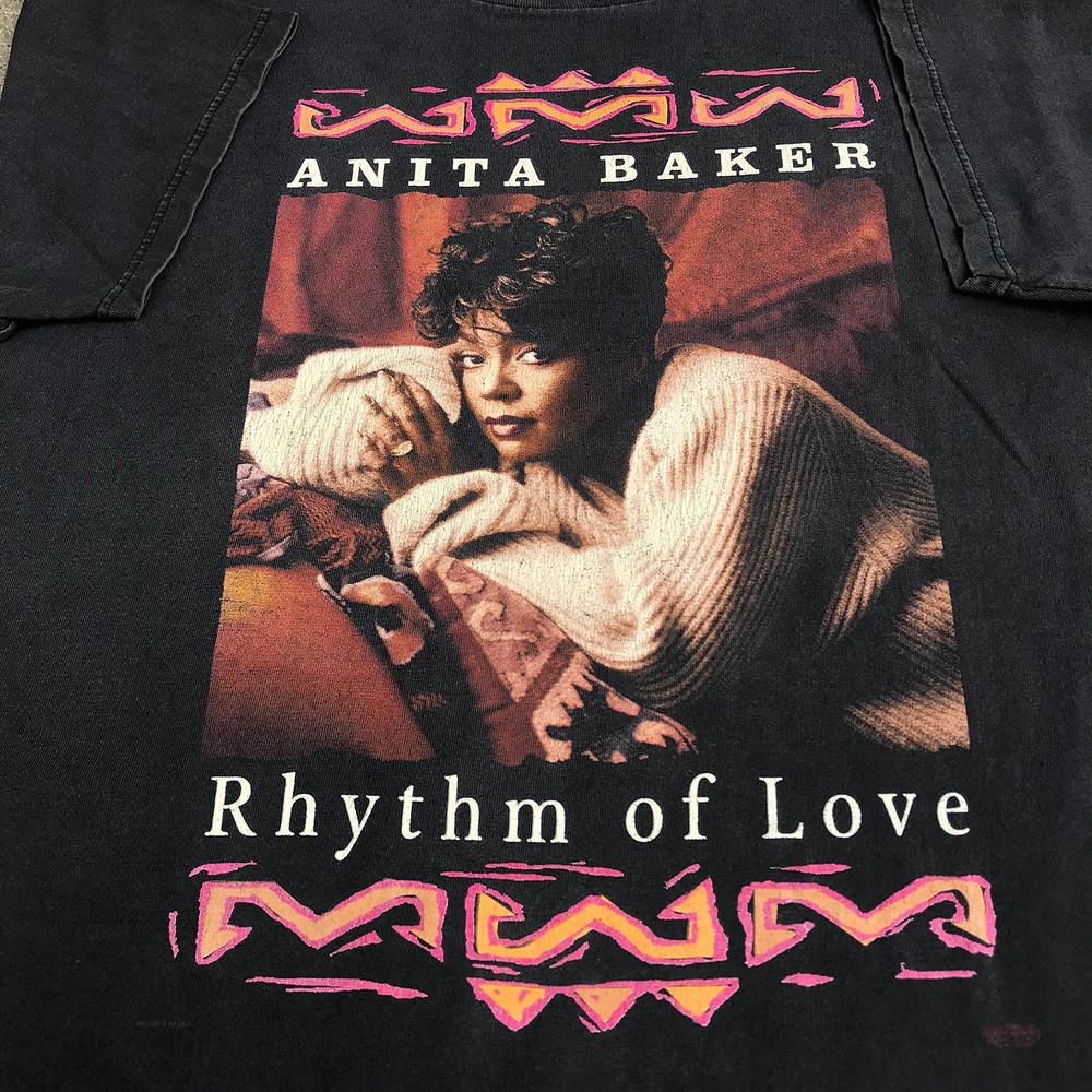 

Rhythm of Love Anita Baker Black T-Shirt Cotton Full Size MC608 Unisex T-Shirt L