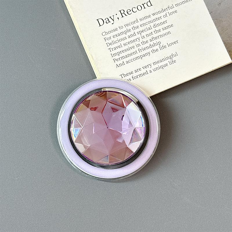 High-Grade Magnetic Rhinestone Phone Holder - Magsafe-Compatible, Portable Finger Ring