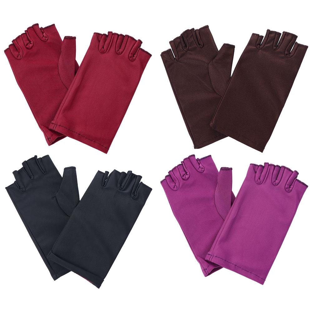 Protector Sunscreen Stretch Breathable Elastic Half Finger gloves Mittens Anti-UV Driving Gloves