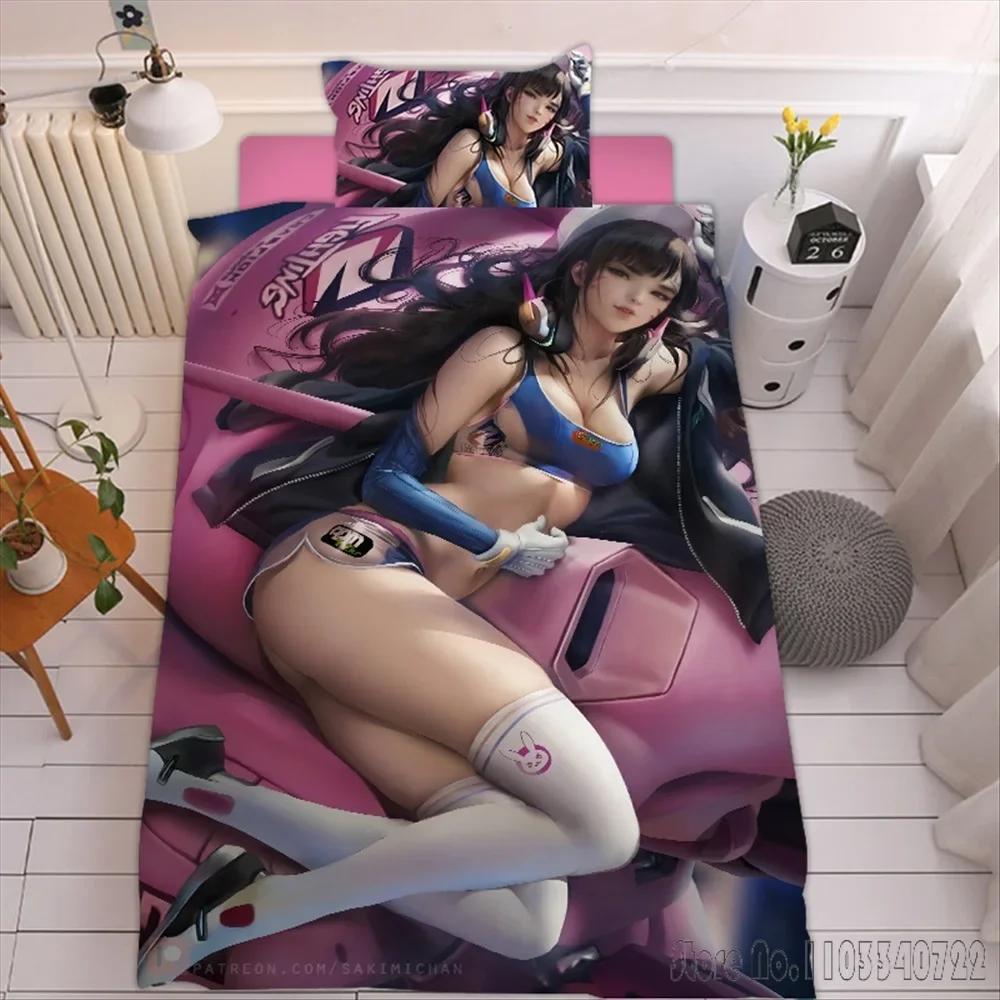 

Beautiful Sexy Young Girls Japan Carton Anime Soft Duvet Cover Set HD Warm Comforter Cover for Children Kids Beding Sets Bedclothes Bedrom Decor 100*200cm Single