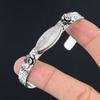 Daughters Day Sale 925 Silver Rose Quartz Gemstone Flower Boho Bangle Jewelry