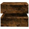 LED Coffee Table In Smoked Oak 50 X 50 X 40 Cm