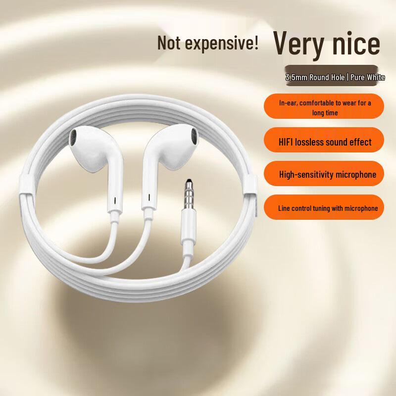 

2nd Gen Noise-Cancelling Wired Earphones with High-Quality Sound, Type-C/3.5mm Interface, Perfect for Sleep, KTV, and Gaming.