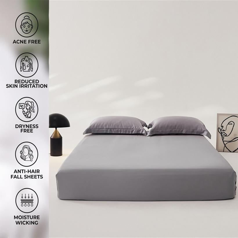 Smooth Mulberry Silk Fitted Sheet High End 100% Silk Mattress Cover with Elastic Bands for Single Double Queen King Bed 160/200