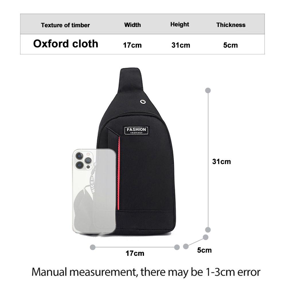 Portable Men's Casual Shoulder Bag Crossbody Bag On Shoulder Portable Travel Sling Bag Pack Messenger Pack Chest Bag