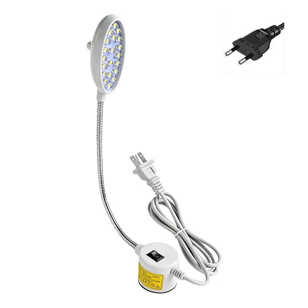 Sewing Machine Light Dimmable LED Work Lamp With 360° Accessories Light Anti-Scratch Base Gooseneck Crafts Bright Eye-Prote T8R0