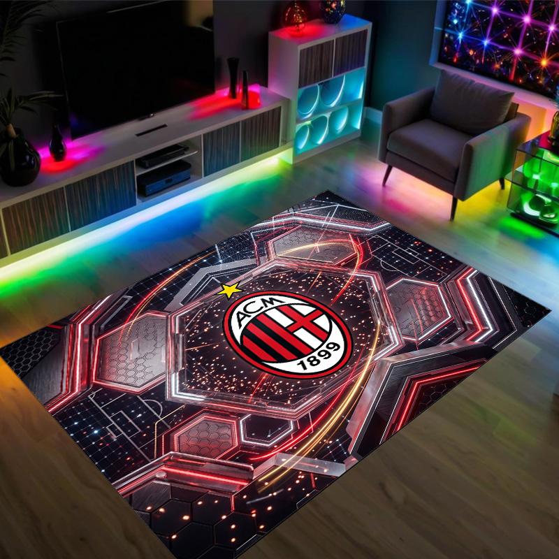 AC Milan Design Crystal Velvet Carpet Cozy Non?Slip Printed Rug For Bedroom Living Room Entrance
