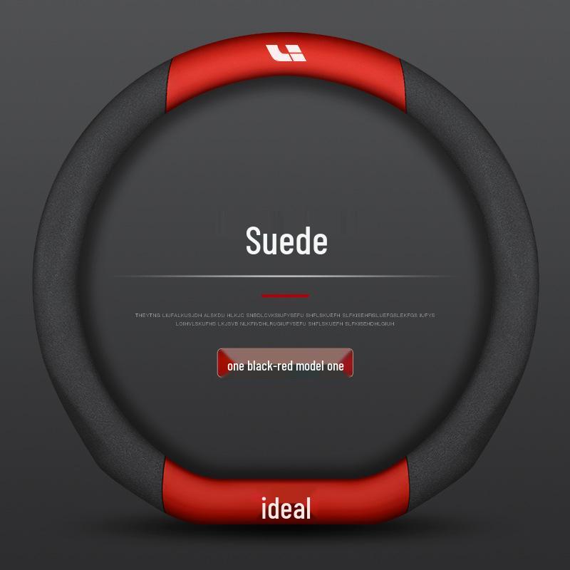 Applicable Ideal ONE L7 L8 L9 Universal Ultra-thin Suede Steering Wheel Cover - Four Seasons