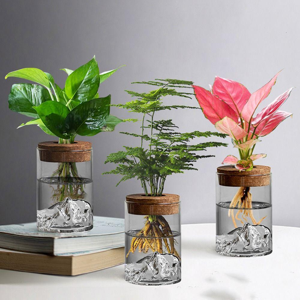 Transparent Hydroponic Flower Holder Thickened Mountain Viewing Bottle Flower Vase  Fish Tank