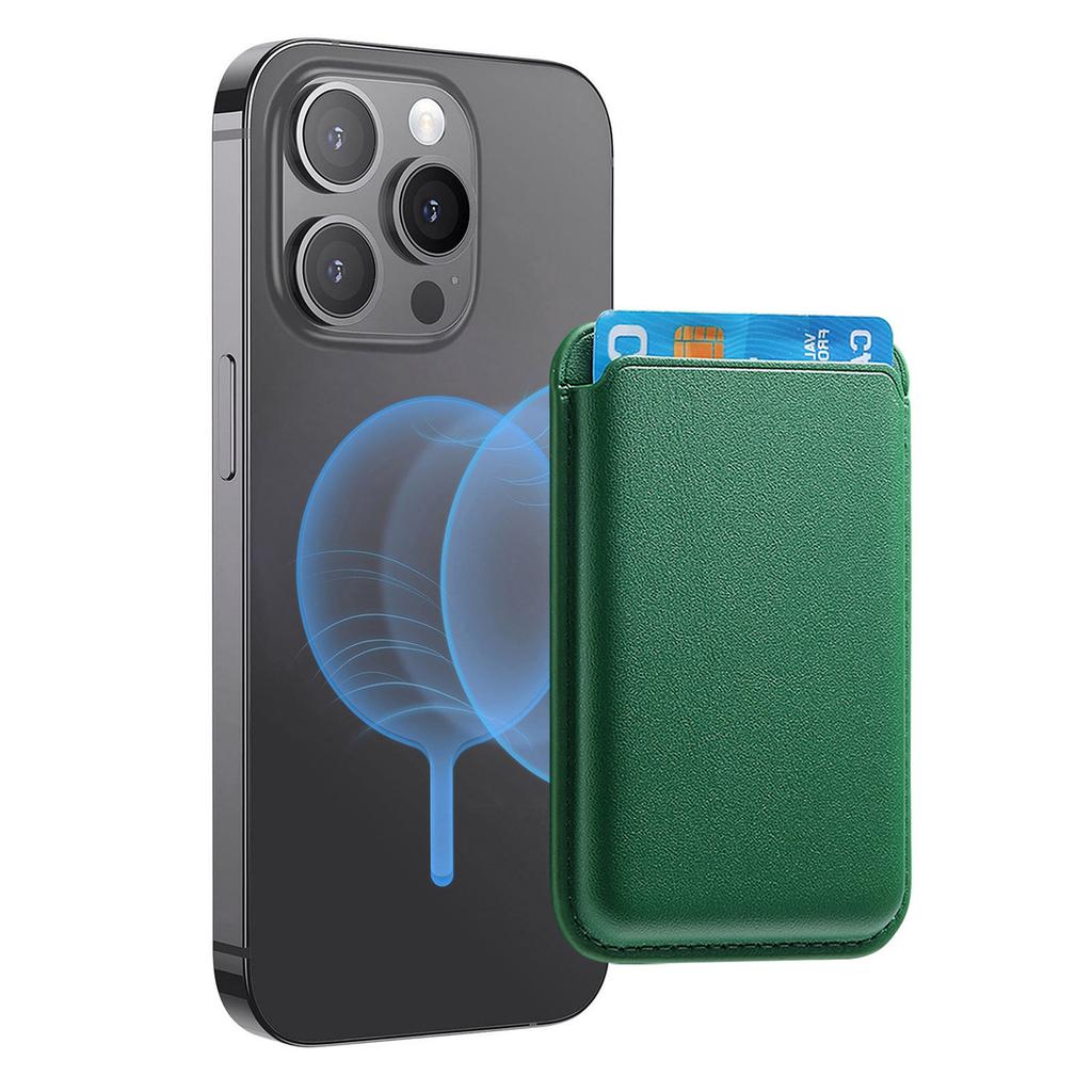 MagSafe Leder Kartenhalter für iPhone 12-17 Serie - Ausziehbarer Kartenhalter, Handy-Rückenbefestigung