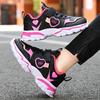 Toddler Girl Light-Up Sneakers, Durable & Comfortable Casual Shoes for Outdoor Play – Black, Size 4.5-5 Years