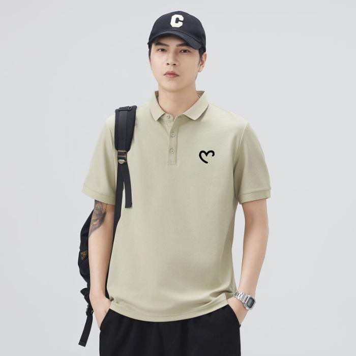 Summer Thin Three-dimensional Silicone Printed Short-sleeved POLO Shirt Men's T-shirt Top