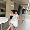 White Sleeveless Vest Dress Women's Summer Gentle Wind Temperament Skirt Small Loose Bud Short Skirt