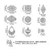Samcos Approx. 100pcs Hollow Out Charms Silver Square Triangle Flower Moon Teardrop DIY Handmade Jewelry Findings for Earrings Hairpins Bezels
