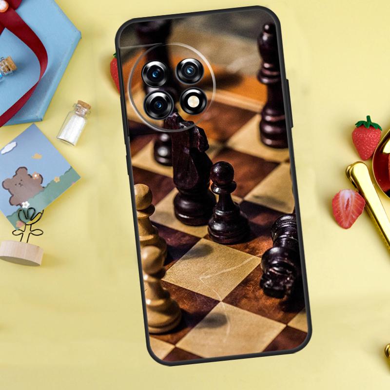 Chess Case For OnePlus 12R 10R 13R 13T 15 13 12 11 10 9 10T 8T Nord CE 5 2 3 4 Lite N20 N30 Cover