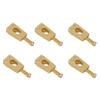 6Pcs Guitar Bridge Saddle Brass String Saddles Replacement Electric Guitar AccessoriesGold