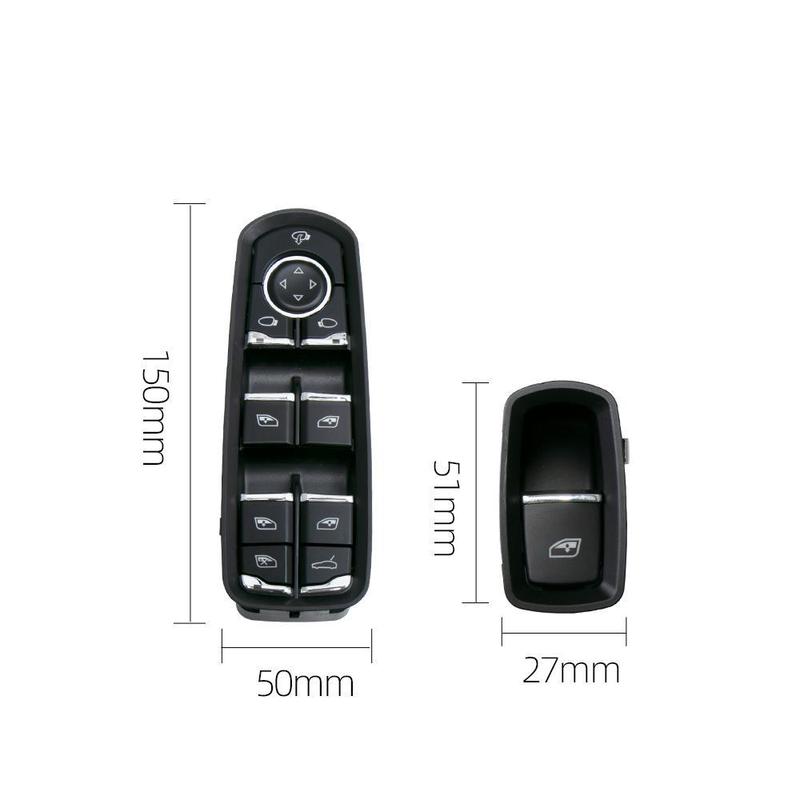 7PP959858AEDML 7PP959858RDML 7PP959858MDML Front Left Power Window Switch Button For Porsche Cayenne Macan Panamera 2011-2017