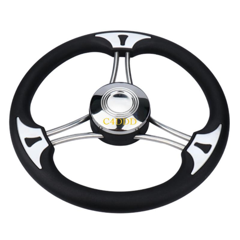 C4DD Stainless Steel Steering Wheel Universal for Marine Yacht Replacement Accessory