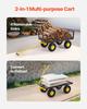 Steel Garden Cart 900lb Capacity Heavy Duty Yard Wagon Cart 10in Tires