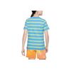 Nike Striped Color Block Round Neck Short Sleeve T-Shirt Kids Tops University-Blue FD0843-412