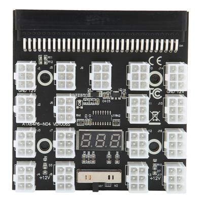 Breakout Board Power Distribution Board Adapter 17 Ports 6Pin Maximum Support 1200W Computer Accessories 12V