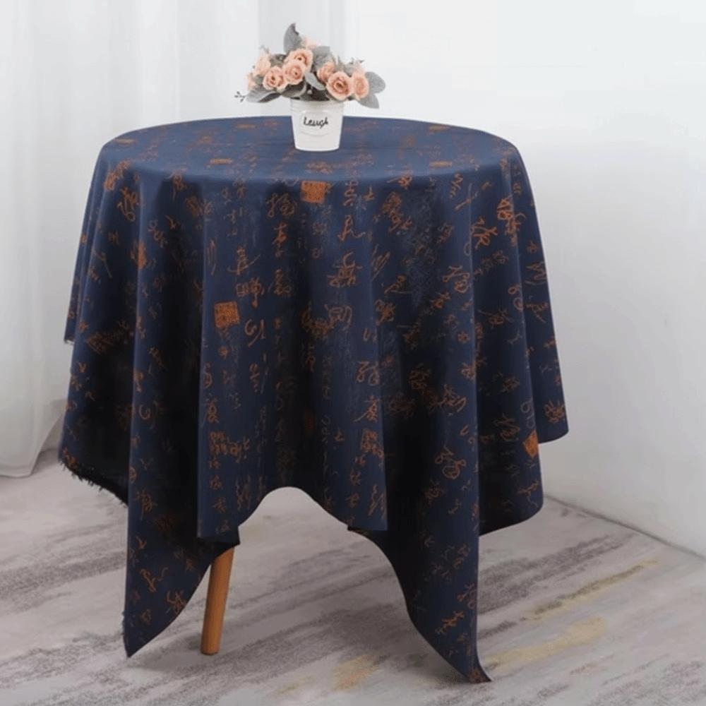 150×50cm/200×150cm Calligraphy Printed Fabric Chinese Character Printed Chinese Style Dust Cover Soft Breathable
