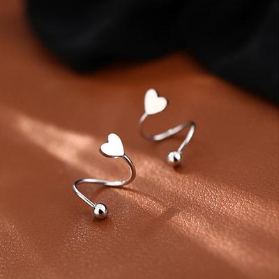 Anneau de lèvre torsadé en spirale en acier inoxydable Piercing de langue Cœur Étoile Cartilage d'oreille Hélix Piercing Stud Boucle d'oreille Bijoux Cadeaux