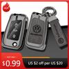 BPD1 2025 Hot Fashion Alloy Car Flip Key Case Cover Shell Fob For VW Volkswagen Golf 7 MK7 Tiguan MK2 T-roc T-cross Auto Keychain Acc DW4