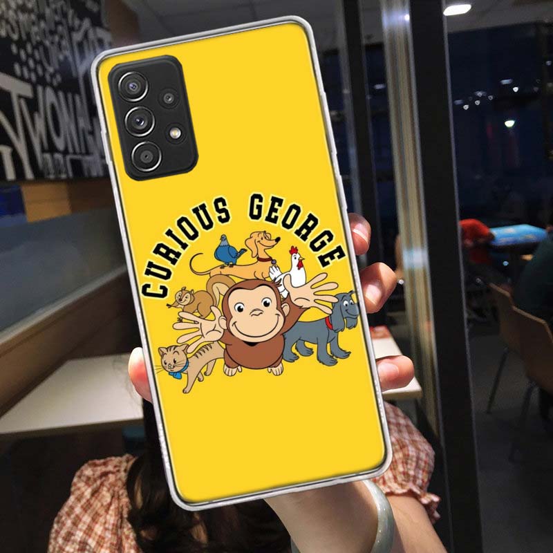 Curious G-Georgeser-m-Monkeis Phone Case for Samsung A54 A57 A37 A17 A14 A15 A12 A24 A34 A55 A35 A25 A52S A07 A05S A04S A22 A32