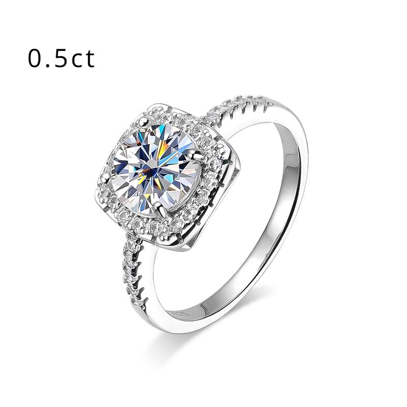9mm 3ct D Color GRA Moissanite Engagement for Women Colorless Rond Cut Sparkling Solitaire Bridel Set 925 Silver Platinum