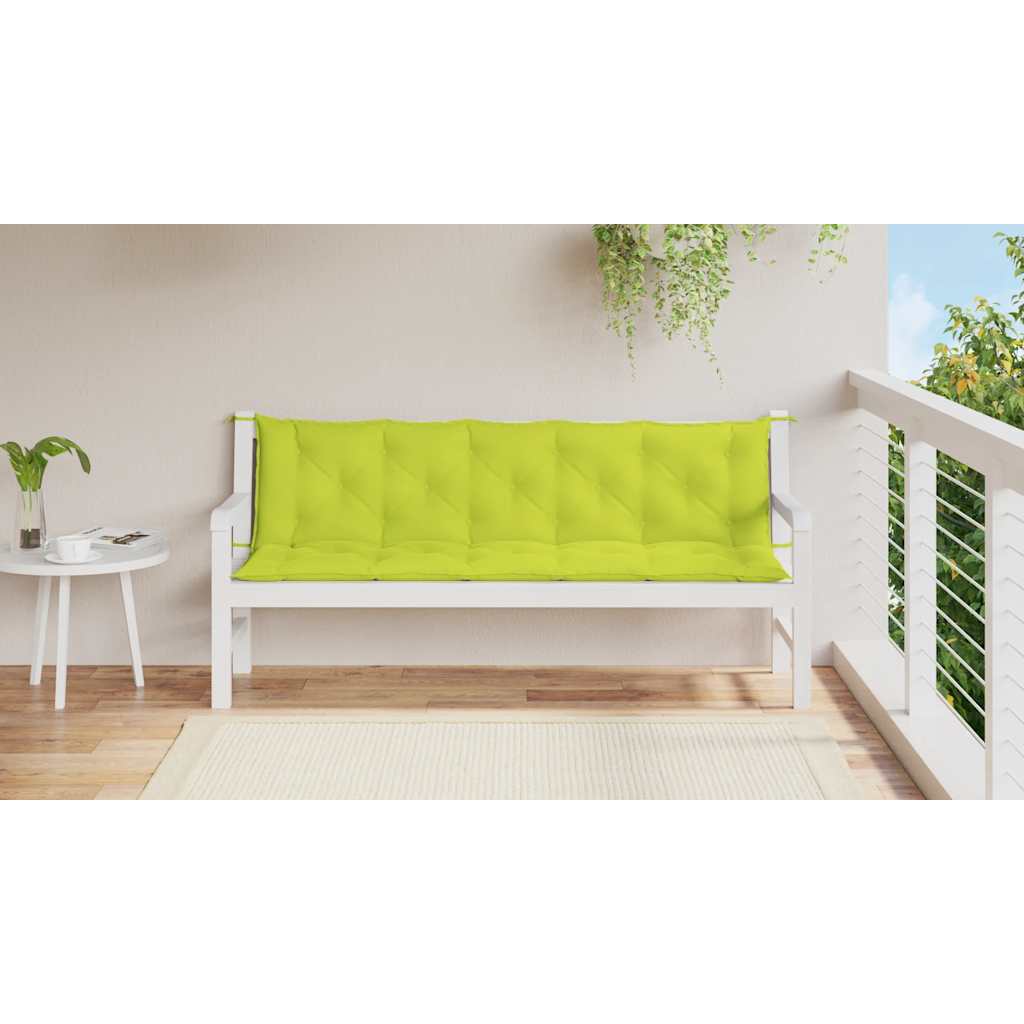 Garden Bench Cushion Light Green 180x(50+50)x7 cm Oxford Fabric