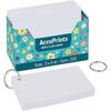 Accuprints Unruled Index Flashcard - 3X5 Inch, White, 100 Cards, 220 Gsm - With Free Binder Rings For Short Notes, Cue C