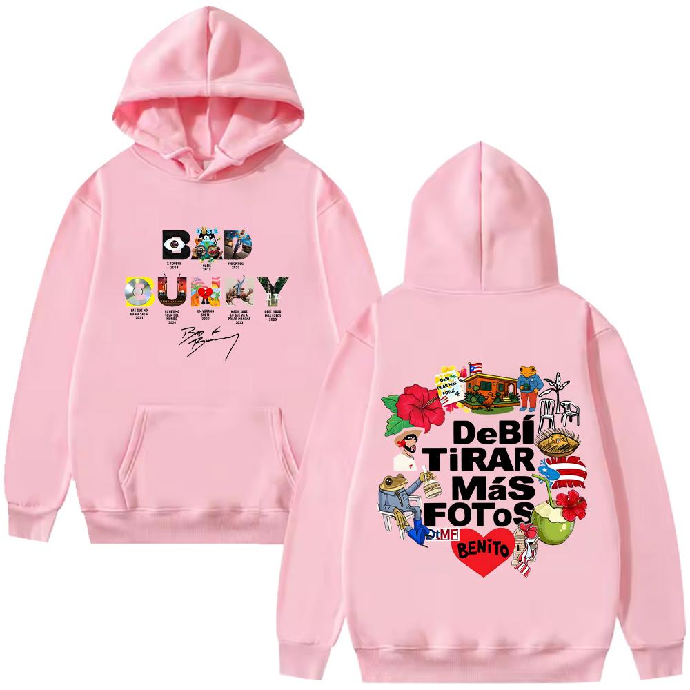 Bad Bunny X Debi Tirar Mas Fotos World Tour 2026 Hoodie  Men's Clothes Casual Hoodie Retro Fashion Y2K Comfort Unisex Sweatshirt